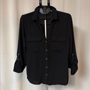 Como Vintage Black Button Down Shirt